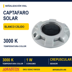 Baliza Captafaro Solar 3000K Blanco Cálido.