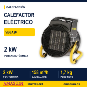 Calefactor Eléctrico VEGA20 de 2kW