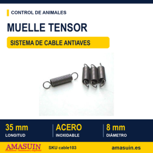 Muelle Tensor para Cable Anti Aves.