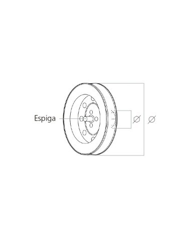 Disco metálico con espiga para eje - DISCO 9301 METALICO 60X15 PARA CINTA 18-22 MM 2 Disco metálico con espiga para eje - DISCO 9301 METALICO 60X15 PARA CINTA 18-22 MM 2