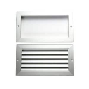 Rejilla de puerta con contramarco - REJILLA DE PUERTA CON CONTRAMARCO 40 X 15 CM BLANCA