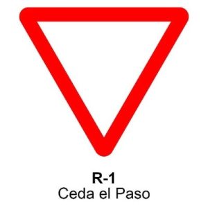 Señal Acero MOPU R1 Ceda el paso