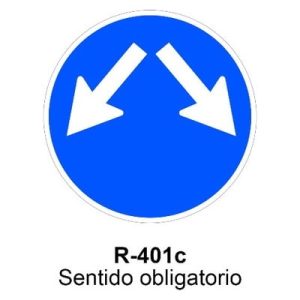 Señal Acero MOPU R401C Paso obligatorio