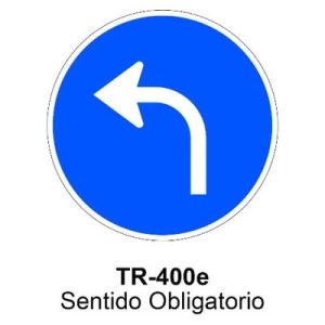 Señal Acero MOPU TR400E Sentido obligatorio