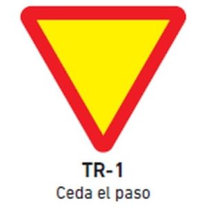 Señal Acero MOPU TR1 Ceda el paso