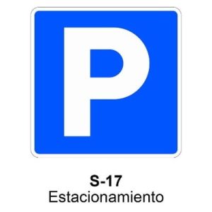 Señal Acero MOPU S17 Estacionamiento