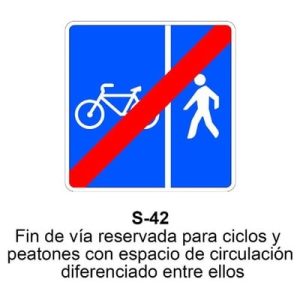 Señal Acero MOPU S42 Fin RES CICL. PEAT. ESP. Circ. DIF.