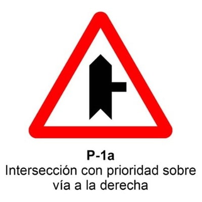 Señal Chapa Económica P1A Intersección con prioridad a la derecha 2 Señal Chapa Económica P1A Intersección con prioridad a la derecha