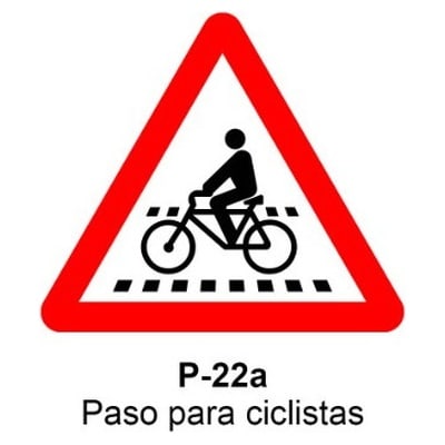 Señal Chapa Económica P22A Paso para Ciclistas 2 Señal Chapa Económica P22A Paso para Ciclistas
