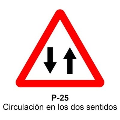 Señal Chapa Económica P25 Circulación en los dos sentidos 2 Señal Chapa Económica P25 Circulación en los dos sentidos
