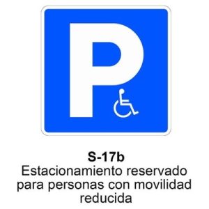 Señal Chapa Económica S17B Aparcamiento reservado a movilidad reducida