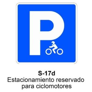 Señal Chapa Económica S17D Estacionamiento reservado para motocicletas
