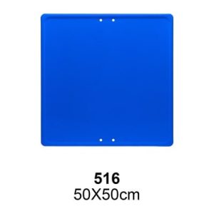 Señal Chapa Económica 516 Placa genérica cuadrada Azul