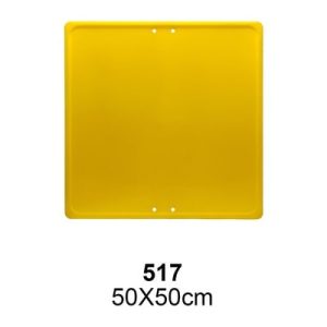 Señal Chapa Económica 517 Placa genérica cuadrada Amarilla