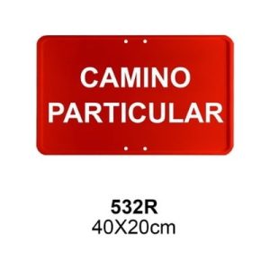 Señal Chapa Económica 532R Placa roja 40x20 cm con vinilo