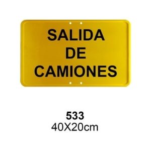 Señal Chapa Económica 533 Placa amarilla 40x20 cm con vinilo