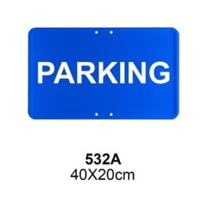 Señal Chapa Económica 532A Placa azul 40x20 cm con vinilo