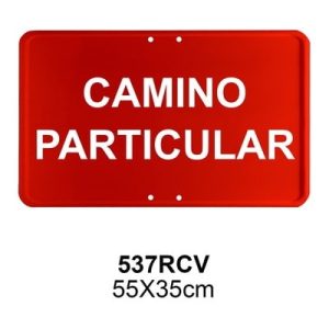 Señal Chapa Económica 537RCV Placa roja 55x35 cm con vinilo