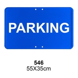 Señal Chapa Económica 546 Placa azul 55x35 cm con vinilo