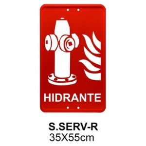Señal Chapa Económica S.SERV-R Servicios roja 35x55 cm con vinilo