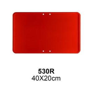 Señal Chapa Económica 530R Placa roja 40x20 cm sin vinilo