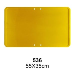 Señal Chapa Económica 536 Placa amarilla 55x35 cm sin vinilo
