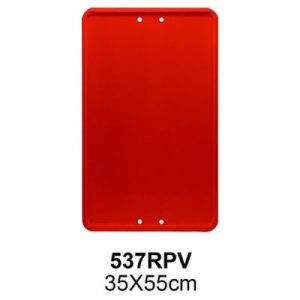 Señal Chapa Económica 537RPV - Placa Roja Perforación - 35x55 cm