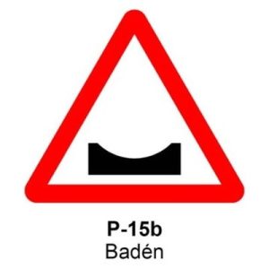 Señal Aluminio MOPU P15B Badén - Dorso cerrado