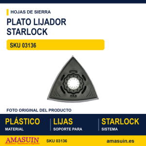 STARLOCK PLATO LIJADOR 80x80MM