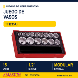 Juego de Vasos Bihexagonales TT1215AF - 15 piezas