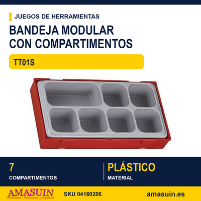 Bandeja Modular con Compartimentos Divididos TT01S 1 Bandeja Modular con Compartimentos Divididos TT01S
