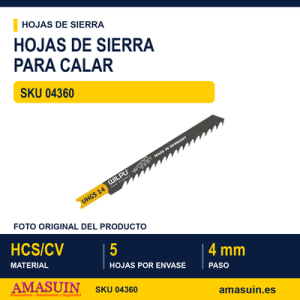BLI.SIERRA CALAR 5 HOJAS U144D L.75MM