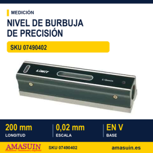 Nivel de Burbuja Plano escala 0,02mm