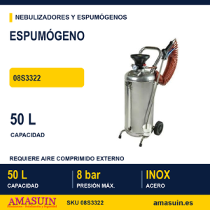 Espumógeno 08S3322 de 50 Litros Inoxidable