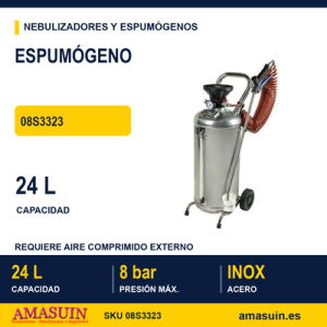 Espumógeno 08S3323 de 24 Litros Inoxidable