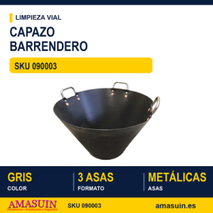 Capazo Barrendero Gris 3 Asas Metálicas