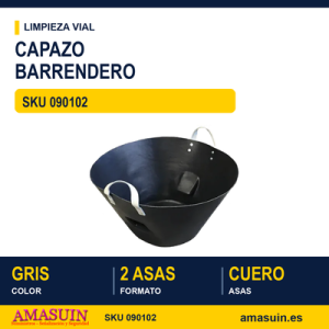 Capazo Barrendero Pequeño 2 Asas de Cuero