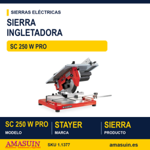 INGLETADORA CON MESA DE CORTE SC 250 W PRO