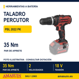 TALADRO / PERCUTOR / ATORNILLADOR 18V PBL 2022 PK
