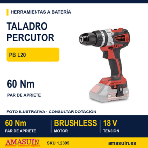 TALADRO / PERCUTOR / ATORNILLADOR 18V PB L20 BRUSHLESS