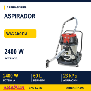 ASPIRADOR DE SÓLIDOS Y LÍQUIDOS CON DOBLE MOTOR BVAC 2400 DM