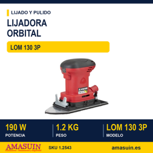 LIJADORA ORBITAL CON 3 PLATOS LOM 130 3P