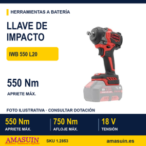 LLAVE DE IMPACTO 1/2" 18V IWB 550 L20
