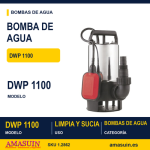BOMBA DE AGUA LIMPIA y SUCIA DWP 1100 INOX