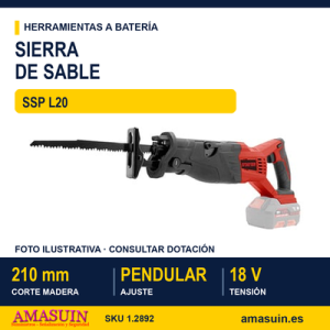 SIERRA DE SABLE PENDULAR A BATERÍA SSP L20