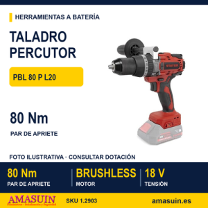 TALADRO / PERCUTOR / ATORNILLADOR 18V PBL 80 P L20