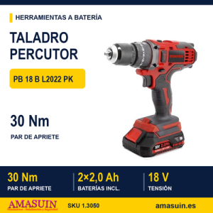 TALADRO / PERCUTOR / ATORNILLADOR 18V PB 18 B L2022 PK