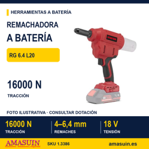 REMACHADORA 18V A BATERÍA RG 6.4 L20 BRUSHLESS