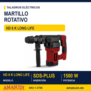MARTILLO ROTATIVO SDS-PLUS HD 6 K LONG LIFE
