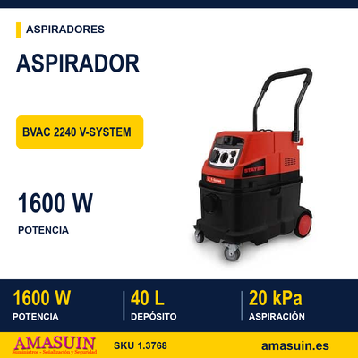 ASPIRADOR DE SÓLIDOS Y LÍQUIDOS BVAC 2240 V-SYSTEM 1 ASPIRADOR DE SÓLIDOS Y LÍQUIDOS BVAC 2240 V-SYSTEM